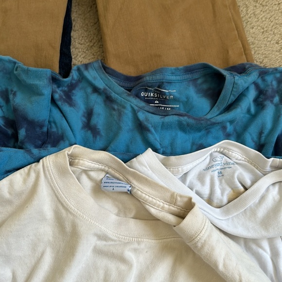 Boys size 12 lot of jeans and t shirts vineyard vines, quicksilver, crazy shirt - Picture 2 of 12